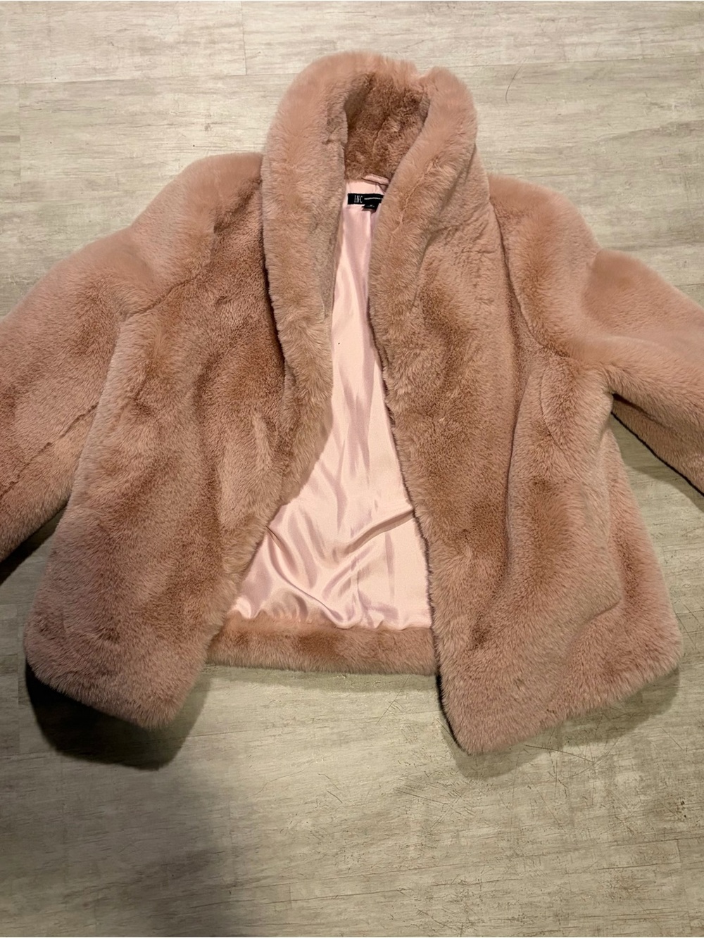 Blush Pink Faux Fur Jacket
